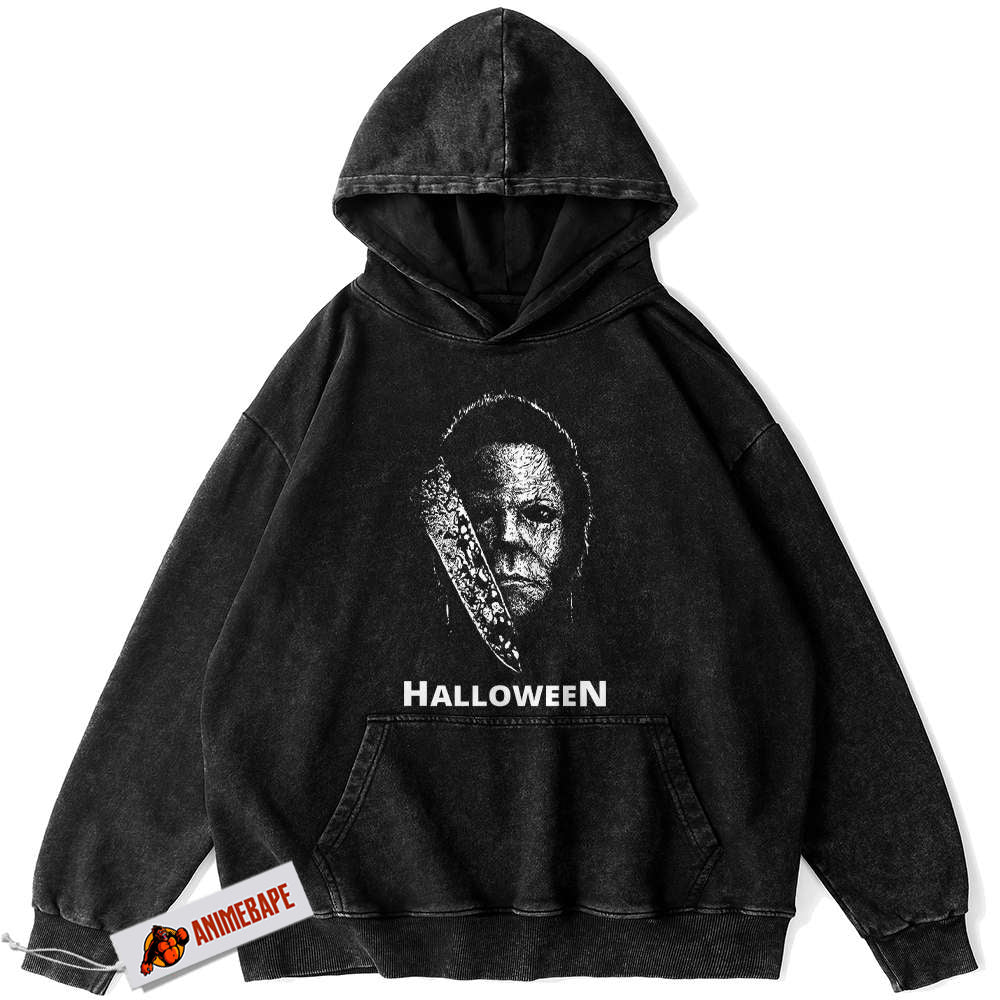 Michael Myers Vintage Halloween Hoodie, Horror Sweatshirt